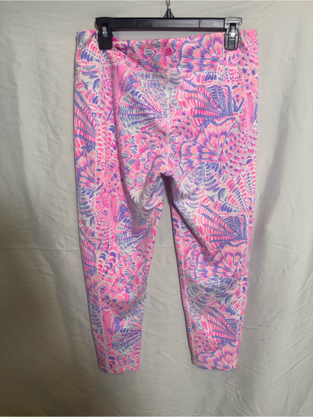 Lilly Pulitzer Pink Purple Blue Tropical Print Leggings
